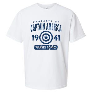 Property Of C.Aptain America Collegiate Sueded Cloud Jersey T-Shirt