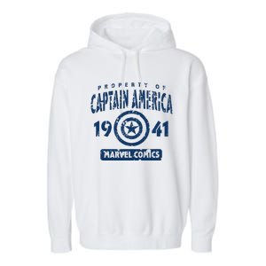 Property Of C.Aptain America Collegiate Garment-Dyed Fleece Hoodie