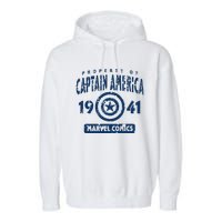 Property Of C.Aptain America Collegiate Garment-Dyed Fleece Hoodie