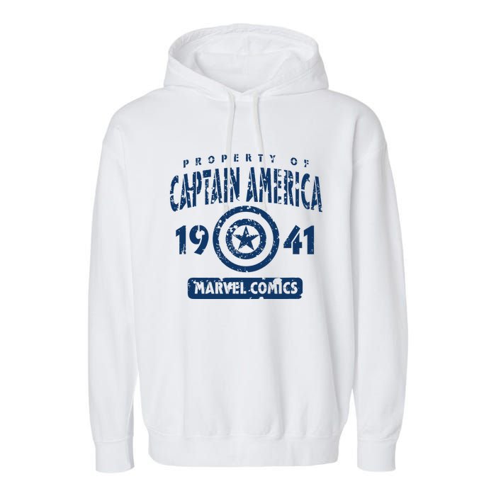 Property Of C.Aptain America Collegiate Garment-Dyed Fleece Hoodie