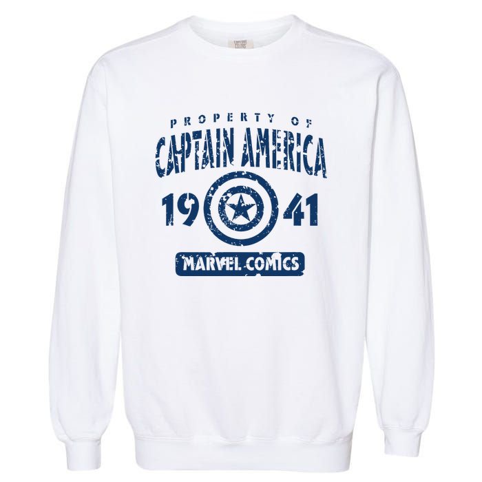 Property Of C.Aptain America Collegiate Garment-Dyed Sweatshirt