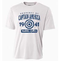 Property Of C.Aptain America Collegiate Cooling Performance Crew T-Shirt