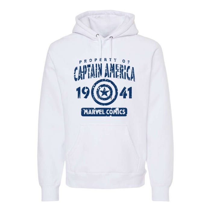 Property Of C.Aptain America Collegiate Premium Hoodie