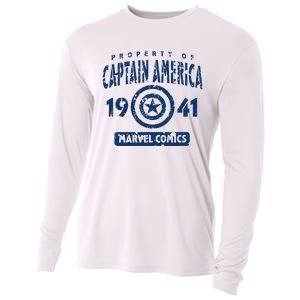 Property Of C.Aptain America Collegiate Cooling Performance Long Sleeve Crew