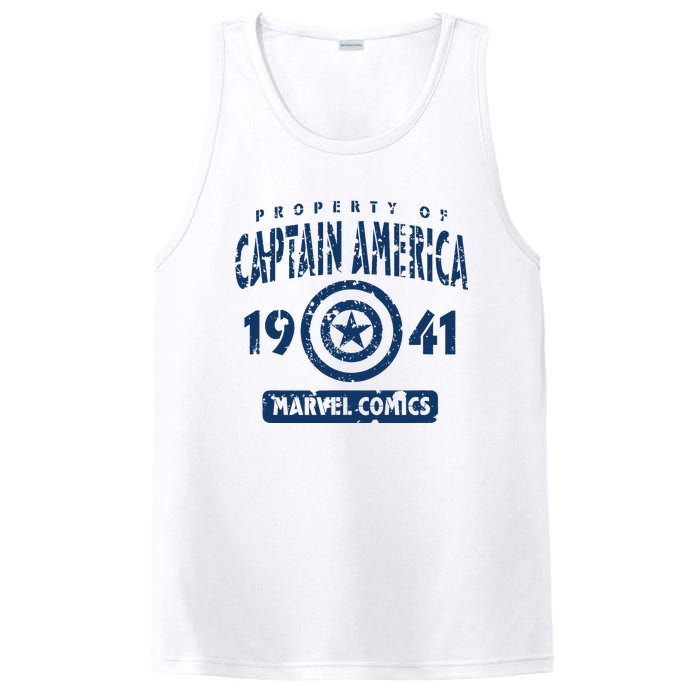 Property Of C.Aptain America Collegiate PosiCharge Competitor Tank