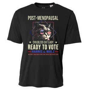 Post Opausal Childless Cat Lady Ready To Vote Kamala Cooling Performance Crew T-Shirt