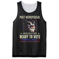 Post Opausal Childless Cat Lady Ready To Vote Kamala Mesh Reversible Basketball Jersey Tank