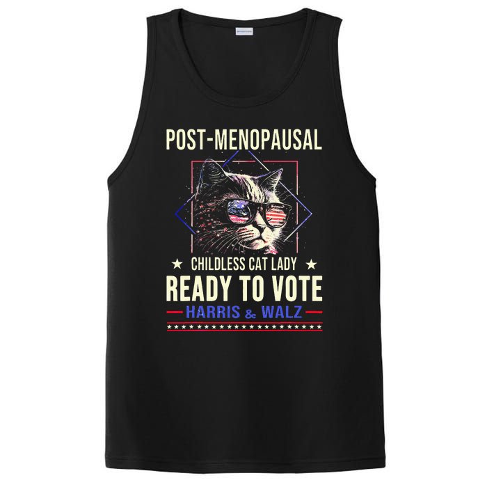 Post Opausal Childless Cat Lady Ready To Vote Kamala PosiCharge Competitor Tank