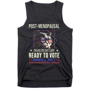 Post Opausal Childless Cat Lady Ready To Vote Kamala Tank Top