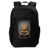 Possession of catnip ORANGE cat MUGSHOT AESTHETIC Daily Commute Backpack