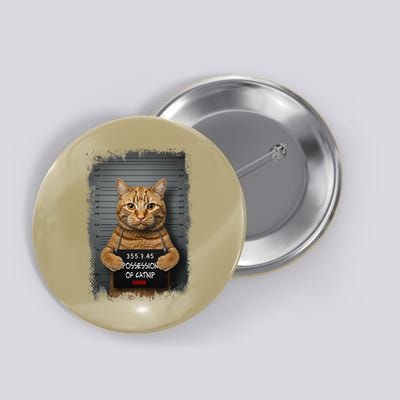 Possession of catnip ORANGE cat MUGSHOT AESTHETIC Button