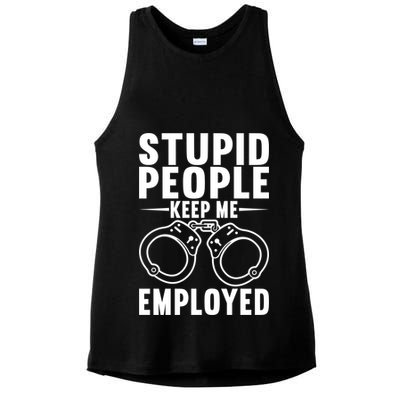 Police Officer Cop Police Policeman Gift Ladies PosiCharge Tri-Blend Wicking Tank