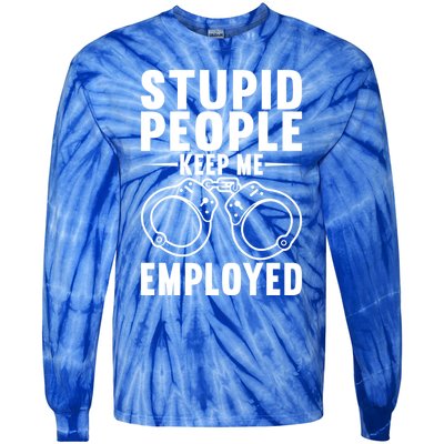 Police Officer Cop Police Policeman Gift Tie-Dye Long Sleeve Shirt