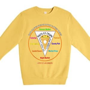 Piece Of Crepe Merch Raglan Baseball Premium Crewneck Sweatshirt