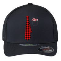 Pocket Of Candy Canes Red Buffalo Plaid Neck Tie Christmas Flexfit Unipanel Trucker Cap