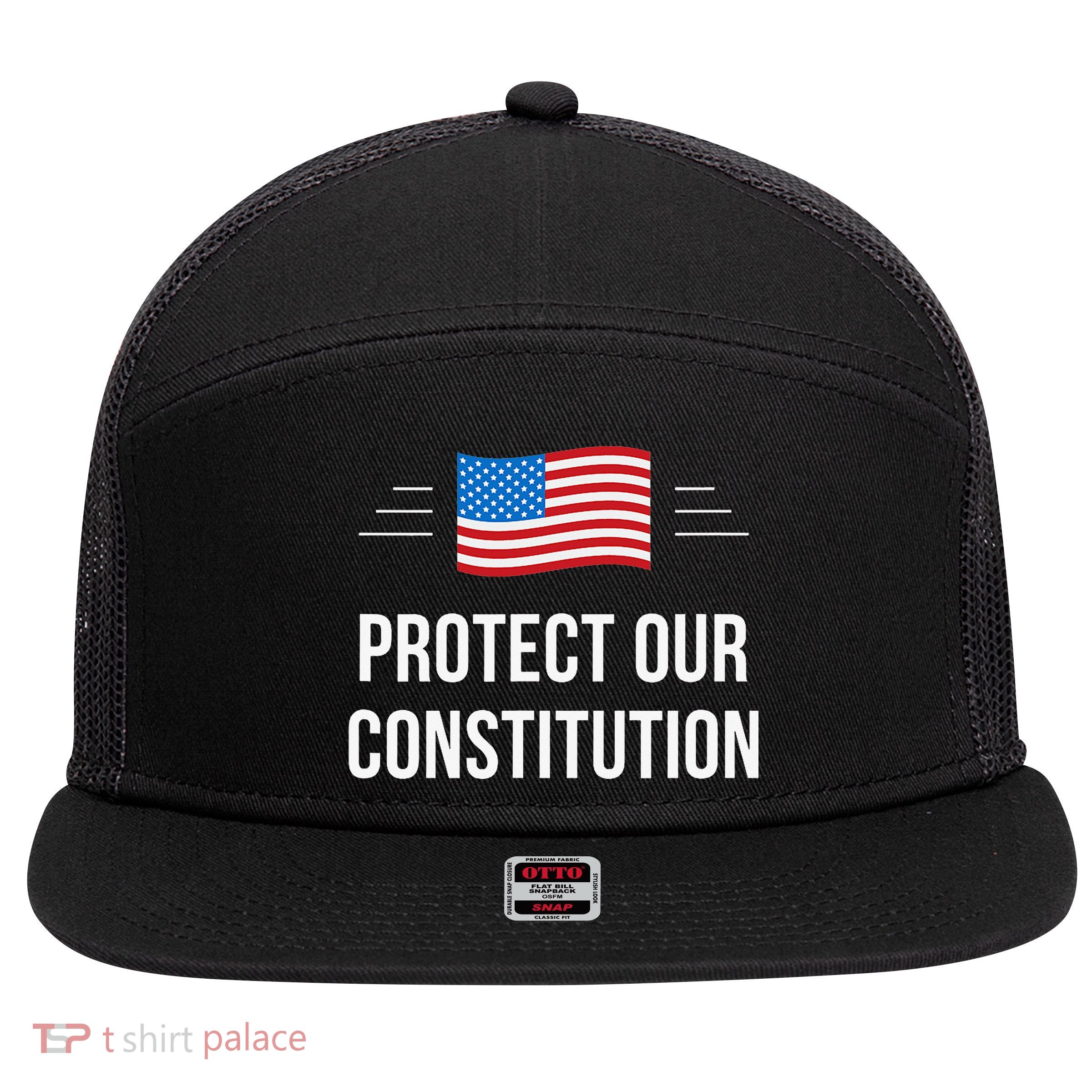 Protect Our Constitution 7 Panel Mesh Trucker Snapback Hat