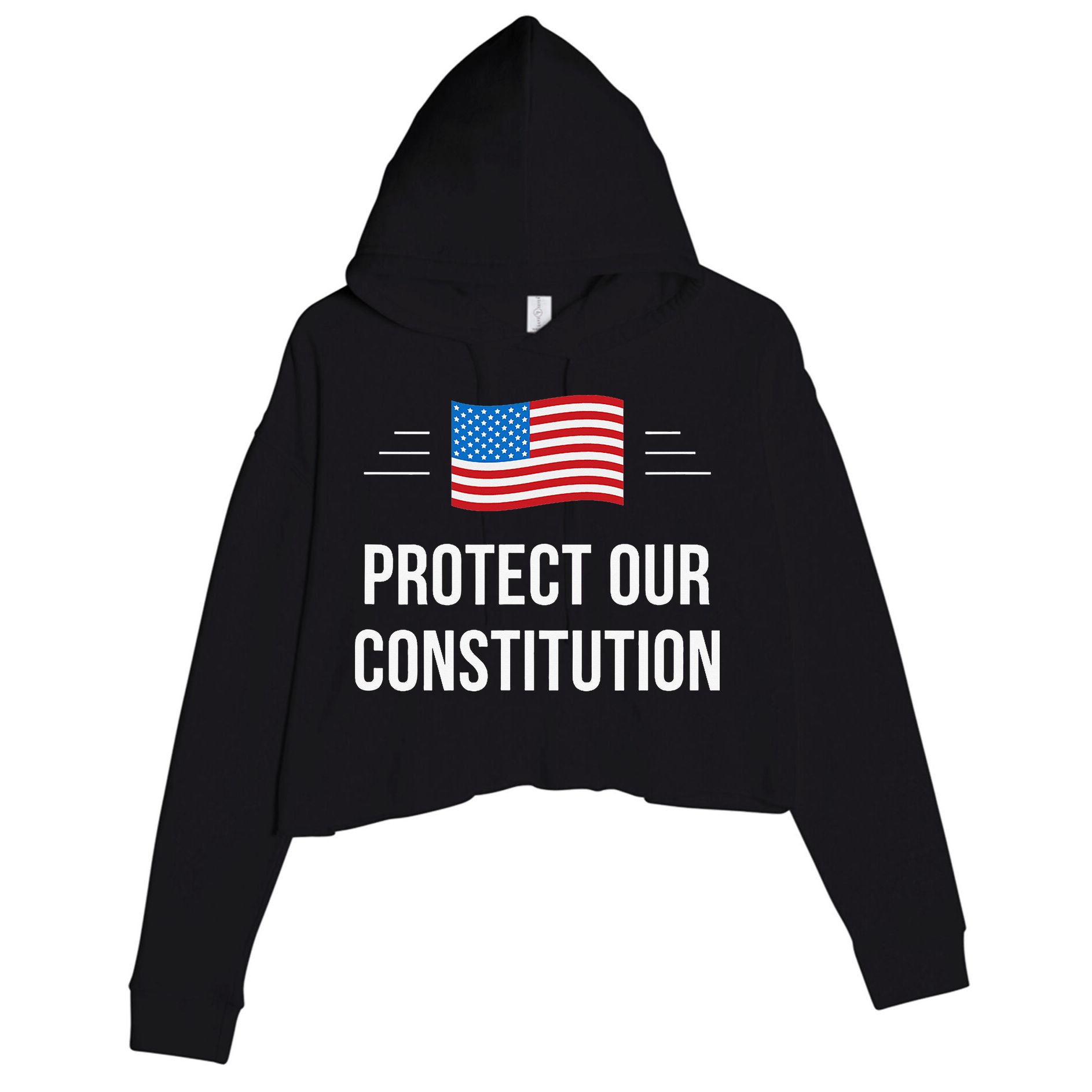 Protect Our Constitution Crop Fleece Hoodie