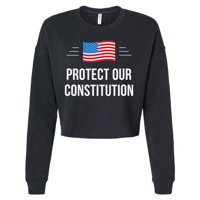 Protect Our Constitution Cropped Pullover Crew