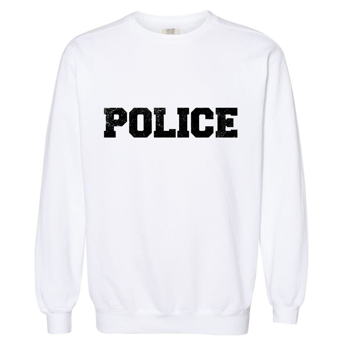 Police Officer Costume Apparel Swat Team Garment-Dyed Sweatshirt