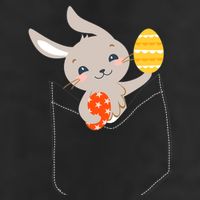 Pocket Easter Bunny 7 Panel Mesh Trucker Snapback Hat