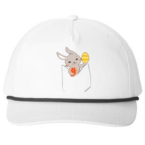 Pocket Easter Bunny Snapback Five-Panel Rope Hat