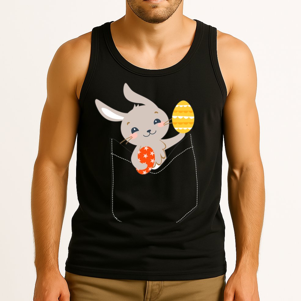 Pocket Easter Bunny Tank Top