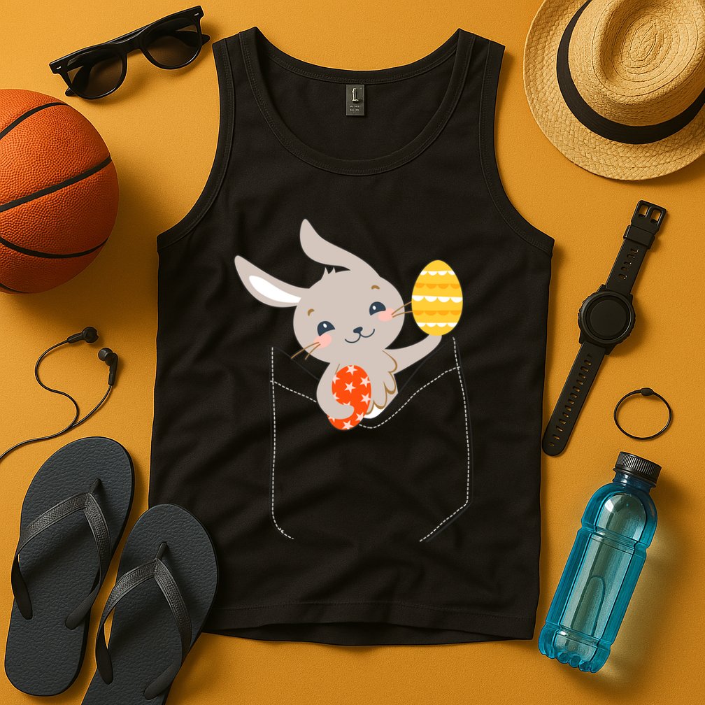 Pocket Easter Bunny Tank Top