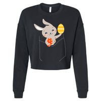 Pocket Easter Bunny Cropped Pullover Crew