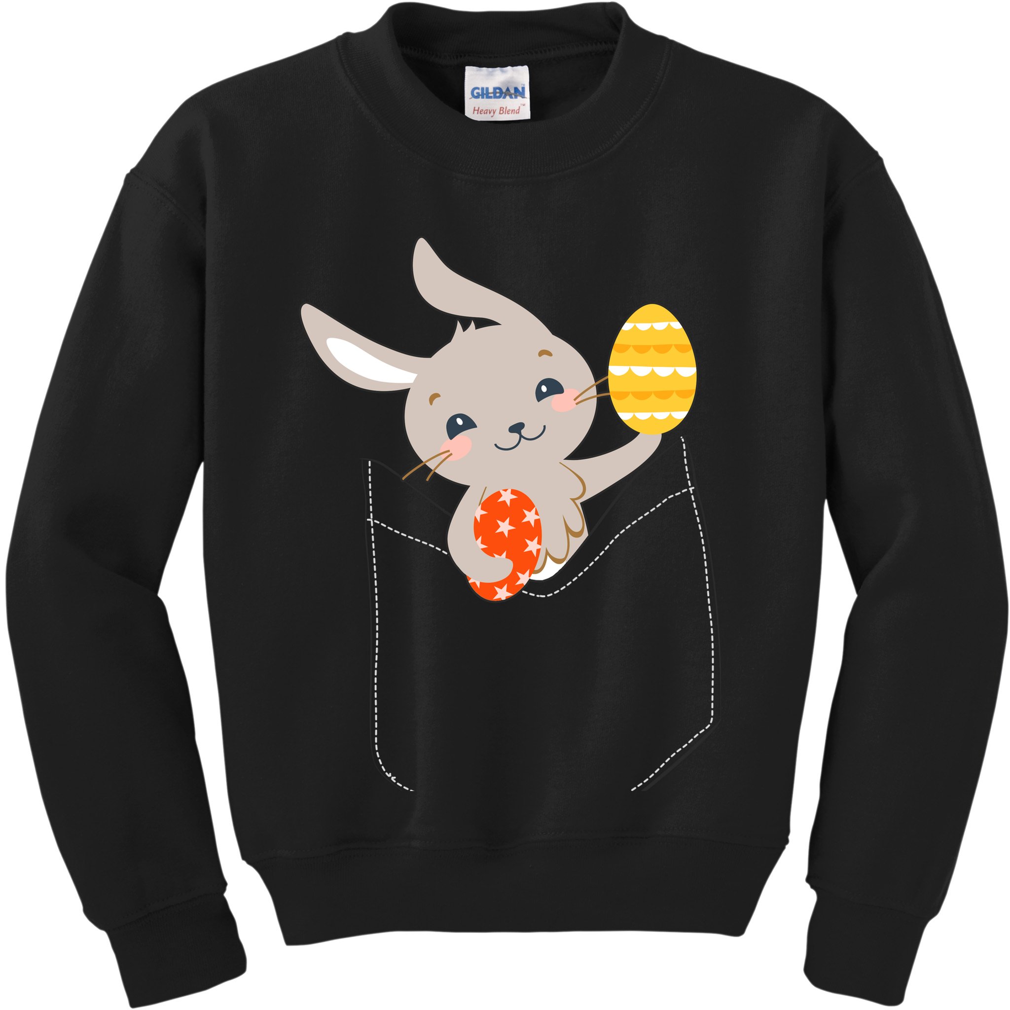 Pocket Easter Bunny Kids Sweatshirt