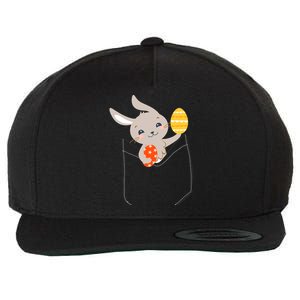 Pocket Easter Bunny Wool Snapback Cap