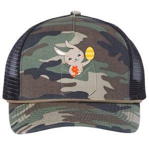 Pocket Easter Bunny Retro Rope Trucker Hat Cap