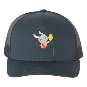 Pocket Easter Bunny Yupoong Adult 5-Panel Trucker Hat