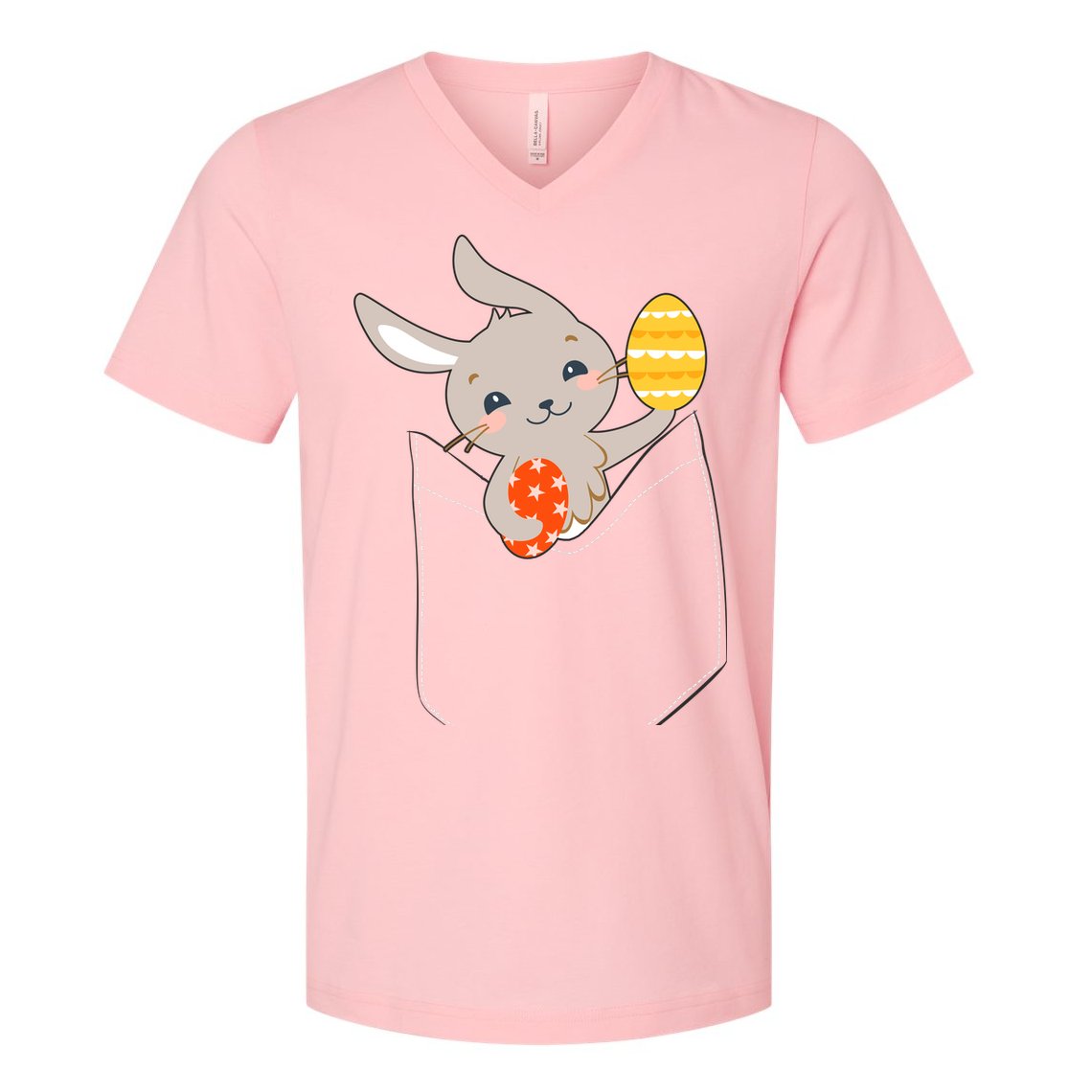 Pocket Easter Bunny V-Neck T-Shirt
