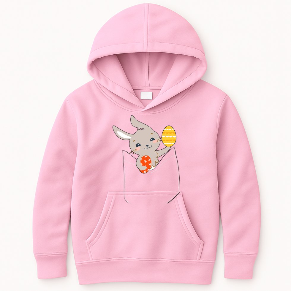 Pocket Easter Bunny Kids Hoodie