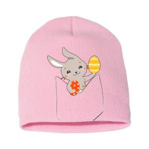 Pocket Easter Bunny Short Acrylic Beanie