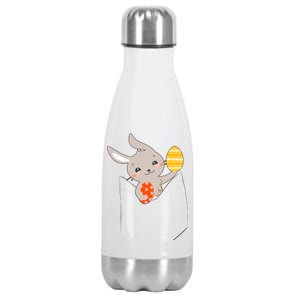 Pocket Easter Bunny Stainless Steel Insulated Water Bottle