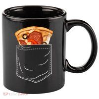 Pocket Pizza Slice 11oz C Handle Ceramic Mug
