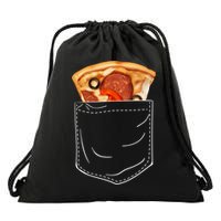Pocket Pizza Slice Drawstring Bag