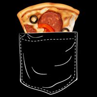 Pocket Pizza Slice Drawstring Bag