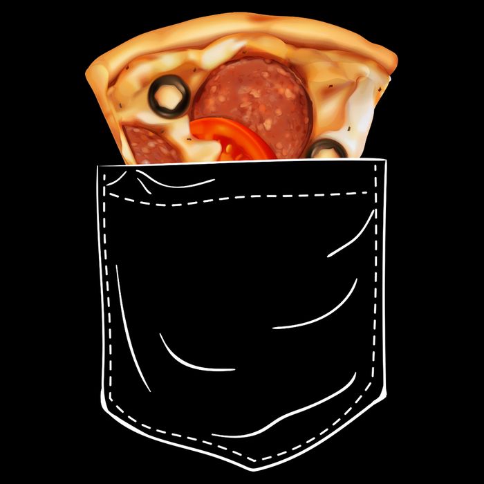 Pocket Pizza Slice Drawstring Bag