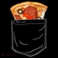 Pocket Pizza Slice Women's V-Neck T-Shirt