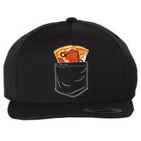 Pocket Pizza Slice Wool Snapback Cap