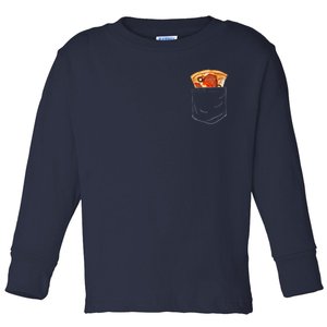 Pocket Pizza Slice Toddler Long Sleeve Shirt