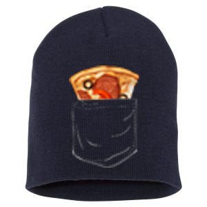 Pocket Pizza Slice Short Acrylic Beanie