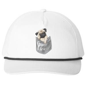 Pocket Pug Cute Snapback Five-Panel Rope Hat