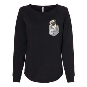 Pocket Pug Cute Womens California Wash Sweatshirt