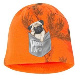 Pocket Pug Cute Kati - Camo Knit Beanie