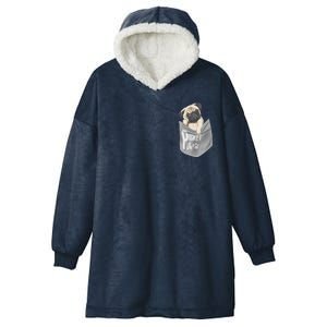 Pocket Pug Cute Hooded Wearable Blanket