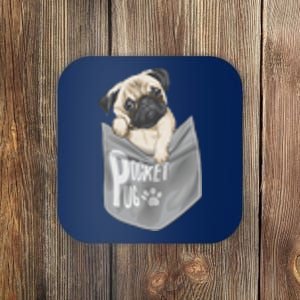 Pocket Pug Cute Coaster