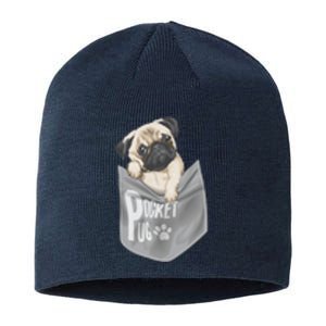 Pocket Pug Cute Sustainable Beanie